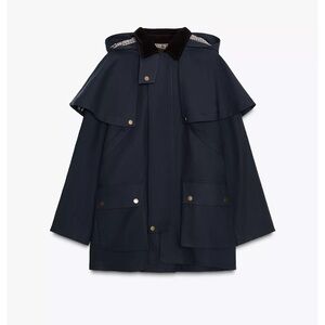 NWT Zara Hooded Trench Coat S